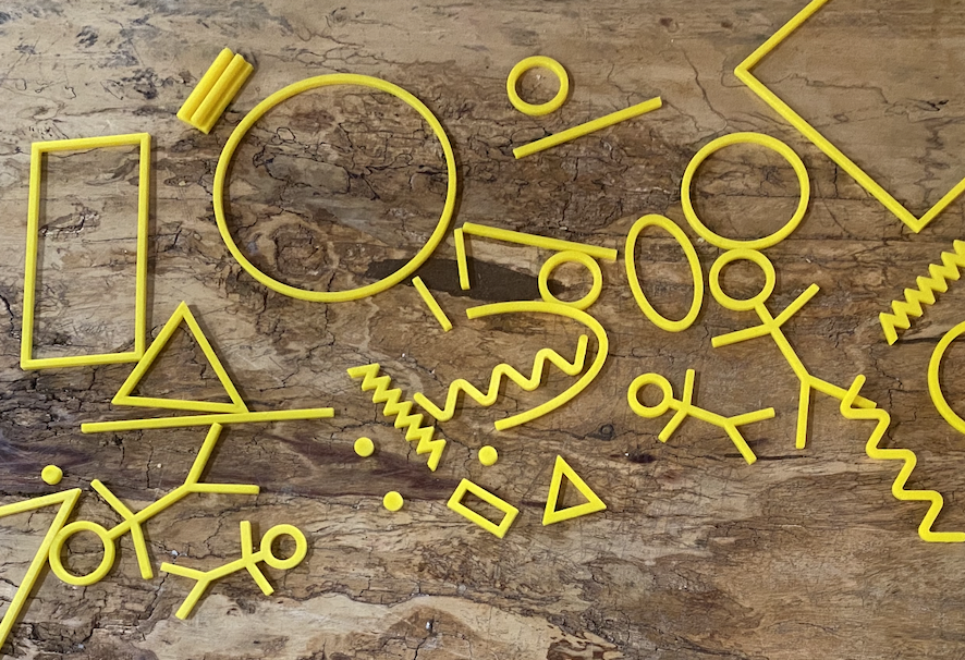 Graphic made with different shapes