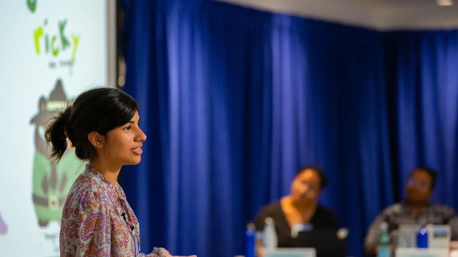 Girl at a presentation