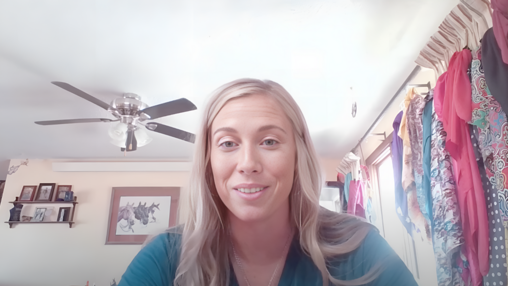 Girl recording a video for youtube