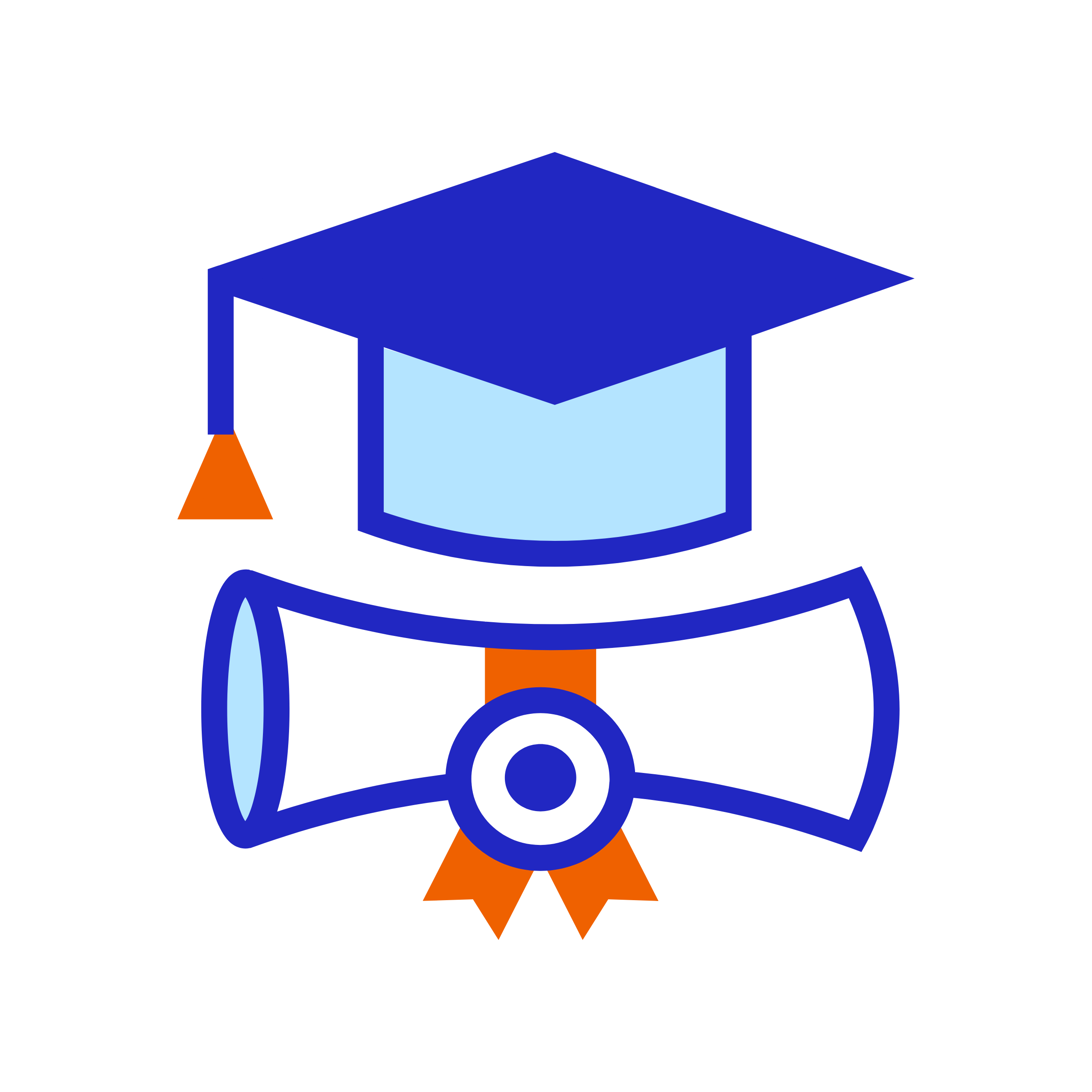 Graduation cap and diploma icon